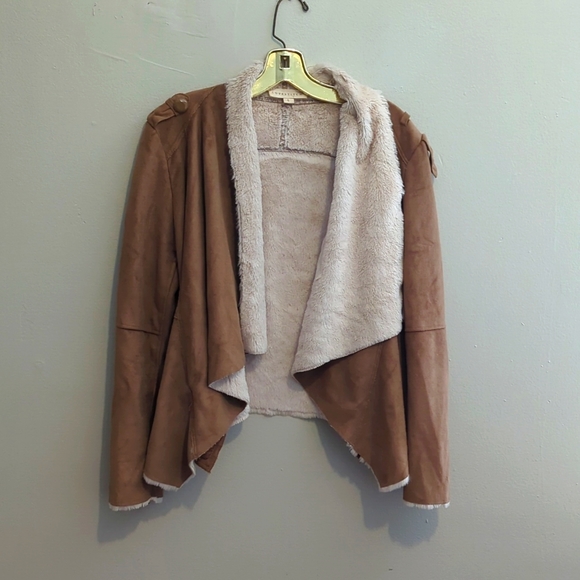 Faux/vegan suede jacket lovestitch large - Picture 2 of 13